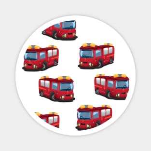 Red fire engine pattern Magnet